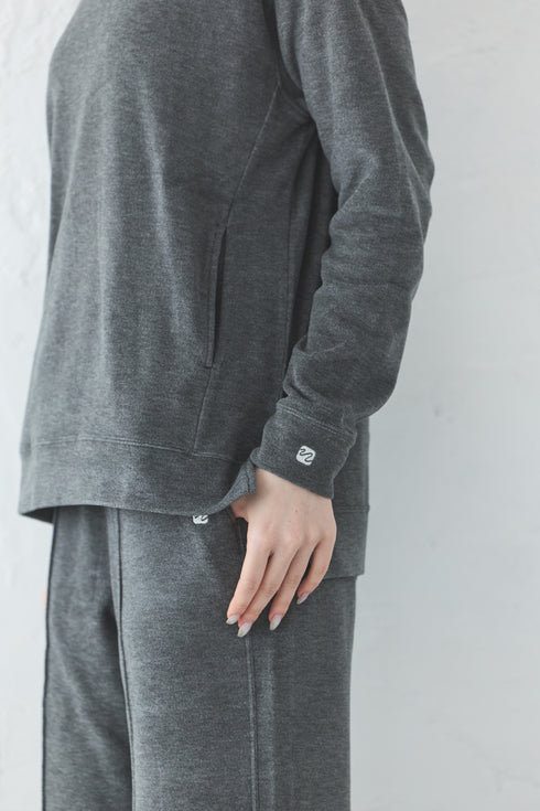 nemcaro ふっくら起毛ワイドストレートパンツ