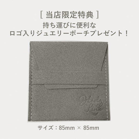 【医療機器】純チタン磁気ネックレス  Hoola Link [ HALF MOON ] （フーラリンク ハーフムーン） ※ジュエリーポーチ付き