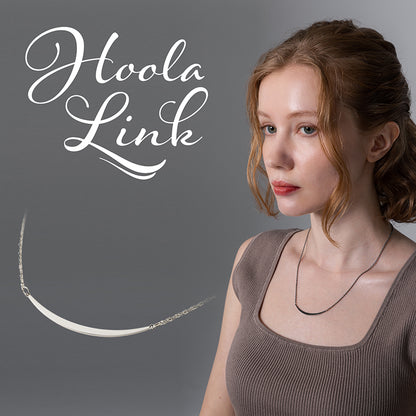 【医療機器】純チタン磁気ネックレス  Hoola Link [ HALF MOON ] （フーラリンク ハーフムーン） ※ジュエリーポーチ付き